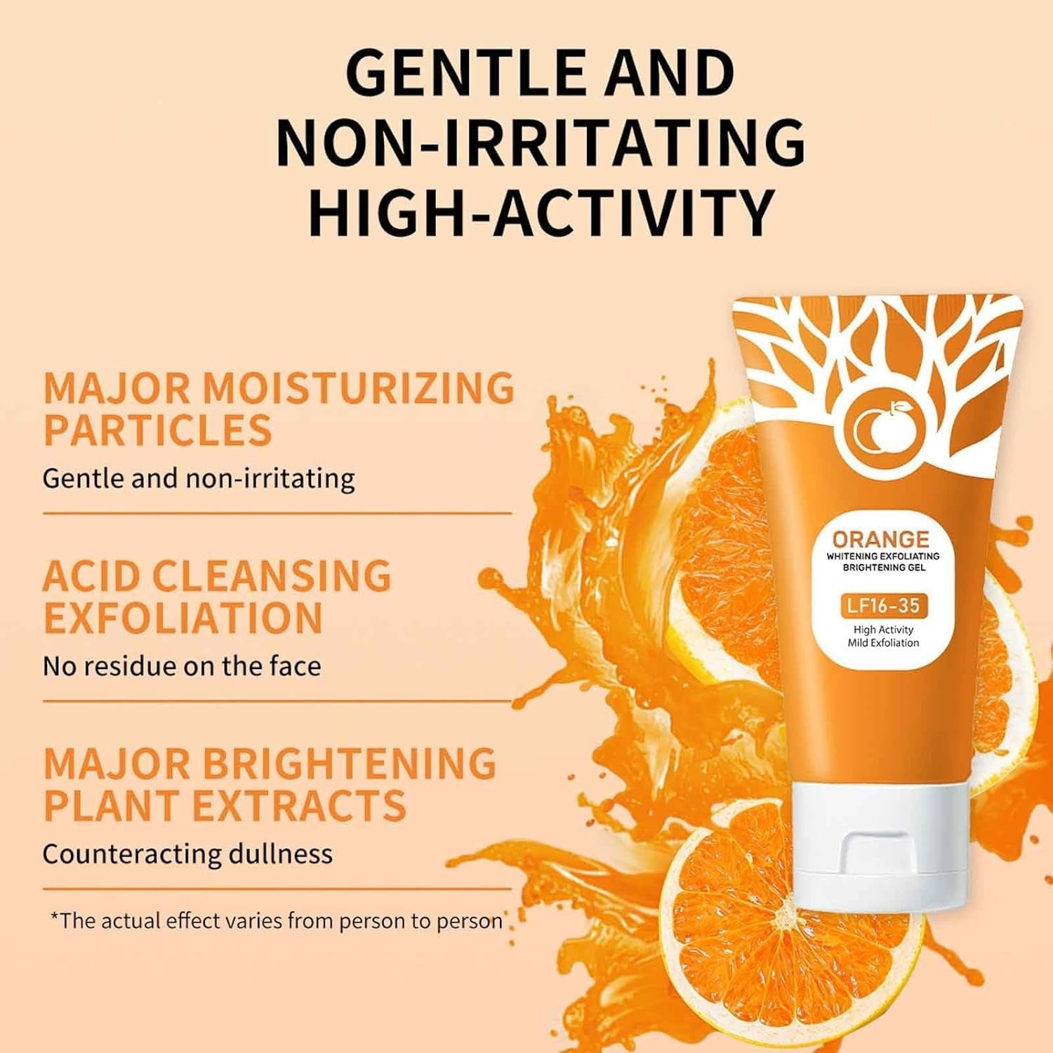 🍊 Orange Whitening Exfoliating & Brightening Gel – High Activity Formula